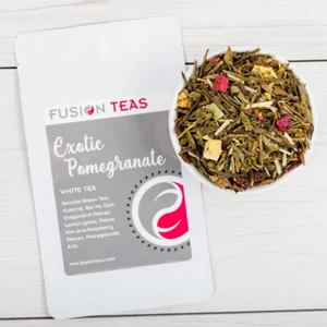 Exotic Pomegranate White/Green Tea with Dragonfruit - Loose Leaf - Fusion Teas - Picture 1 of 5