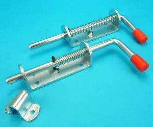 Grande bullone di tiro a molla 220 mm - porta cancello stabile rimorchio cavallo catering - Foto 1 di 11