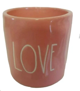 Rae Dunn Pink Ceramic Love Candle, Rose Scented,VALENTINE Day 9 oz, Gift, New - Picture 1 of 11