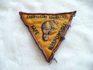 MV- (LIGHT ORANGE & BLACK) OREGON HUNTER SAFE RESPONSIBLE PATCH #20773 - Picture 1 of 4