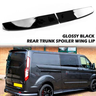 GLOSS BLACK REAR ROOF SPOILER FOR 2012+ FORD TRANSIT CUSTOM Free Shipping - Изображение 1 из 4