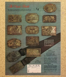 Classic Buckle Winchester Colt Wells Fargo - Magazine Print Ads Poster 1975 - Picture 1 of 3