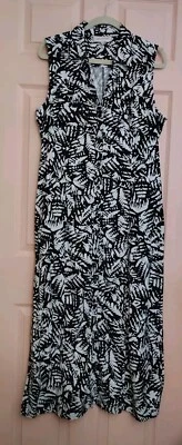 Vestido Jones New York Sport Negro XL Viscosa - Algodón Manga Corta Foto 1 de 4