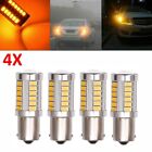 Enhance Visibility with 4 Amber BA15S PY21W LED Bulbs for Rear Indicator