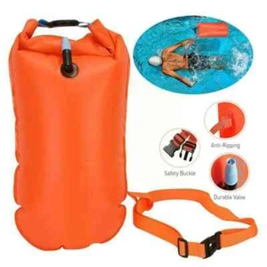 Galleggiante gonfiabile aperto nuoto boa traino cintura vita sport acquatici sicurezza stoccaggio - Foto 1 di 8