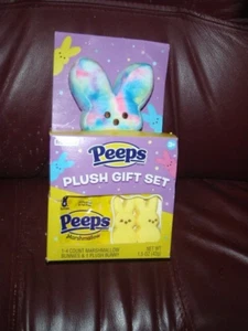 Peeps Conejito de Pascua TIE DYE COLOR Peluche + Juego de Regalo Malvavisco 4ct - Imagen 1 de 2