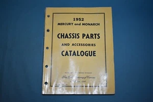 1952 Mercury Monarch Chassis Parts Catalogue List Book Manual Catalog Canadian - Picture 1 of 10