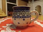 Boleslawiec Poland Pottery Bubble Mug Coffee Tea Handmade Stars Bohemian Gift