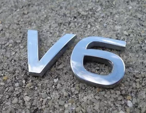 Hyundai Santa Fe V6 emblem letters badge decal logo symbol OEM Factory Stock  - Picture 1 of 1