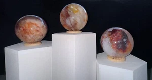 Fire Quartz Crystal Sphere,Metaphysical,Reiki,Decor, Unique Gift,Specimen - Picture 1 of 14