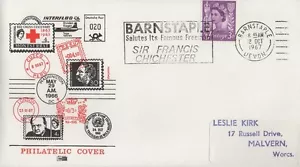 SIR FRANCIS CHICHESTER 1967 ERSTTAGSBRIEF FDC - BARNSTAPLE DEVON POSTMARK - Bild 1 von 2