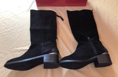 Naughty Monkey Stride Black Suede Boots Size 6 (86) - Image 1 of 4