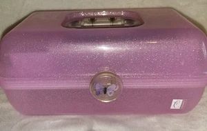 Caboodles On-The-Go-Girl Makeup Case - Pink Glitter Butterfly #2262 - Picture 1 of 9