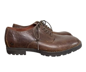 Born Herren Braun Leder Leger Schnürschuhe Oxford Schuhe Bequem H56941 Größe 13M - Bild 1 von 13