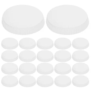 200 Stück Einweg Pappbecher Deckel Reise Glas Abdeckungen Weiß Kaffee - Bild 1 von 12