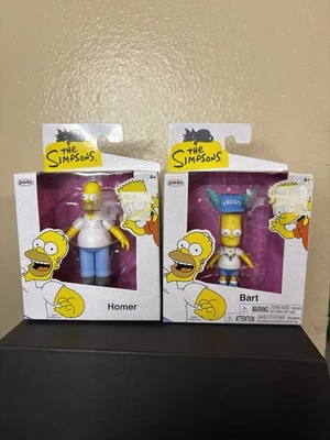 Conjunto de bonecos “Os Simpsons” Bart and Homer, 2,5” Jakks Novo - Imagem 1 de 3