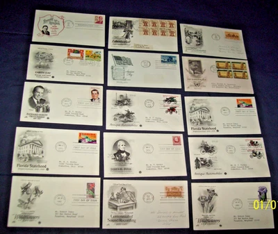 Thirty (30) 1950's-1990's First Day Issue Stamp/Envelope Group B - Image 1 of 4