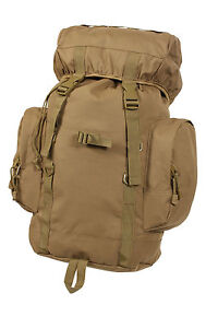 Military Style 25 Liter Tactical Backpack, Rucksack, Bag - Black or Coyote Tan