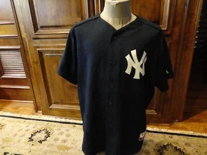 Vtg Blue Majestic Authentic Sewn New York Yankees #41 Randy Johnson Jersey XL - Picture 1 of 10