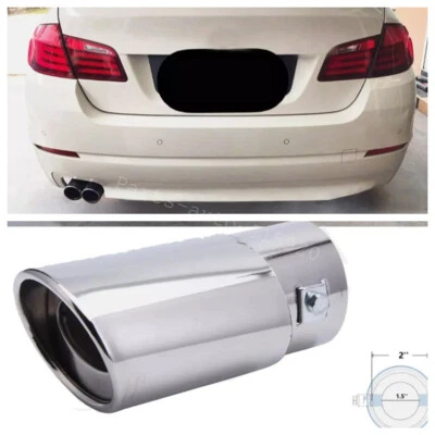 For BMW F10 528i 535i Car Stainless Rear Exhaust Pipe Tail Muffler Tip Silver - Image 1 of 4