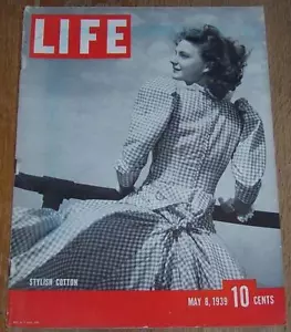 Life Magazine May 8, 1939 Stylish Cotton Fishing Peggy Bacon Frank Lloyd Wright - Picture 1 of 1