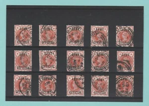 STAMPS - BRITISH - 15 X 0.5d ARMY OFFICIAL - QUEEN VICTORIA - 1896 - 1901 - Picture 1 of 1