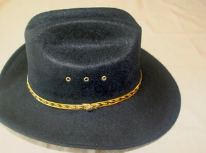 Cowboy Hat SET (3 piece)Youth Age 3 to 6 Black Felt Western BrandNew SMALL - Picture 1 of 12