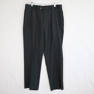 Van Heusen Studio Pants Mens 34x32 Dress Slacks Suit Formal Flat Front Gray - Picture 1 of 9