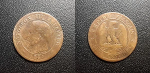 Napoleon III - 2 Cents Bare Head 1854 W, Lille - F.107/18 - Picture 1 of 1