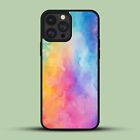 For iPhone 14 15 11 12 13 Pro X XS XR Max Metal Cover neon tie die print