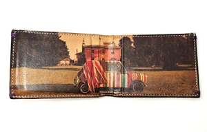 Paul Smith Black Leather Color Printed Men Card Holder Wallet (Defected) - Picture 1 of 12