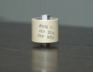 Ceramic Doorknob HV Transmiting Capacitor CRL-M 858S 1000pF 5KV 5000V NOS - Picture 1 of 1