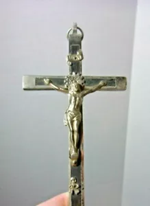 Alter deutscher großer Brustkreuz Anhänger Kruzifix religiös 2.WK Ära - Bild 1 von 6