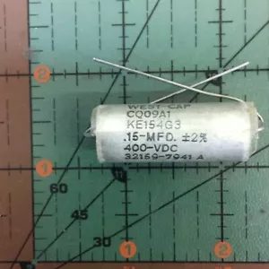 WEST CAP AXIAL FILM CAPACITOR 0.15uF 400v 2% CQ09A1KE154G3 .15uF Audio Mil - Picture 1 of 1