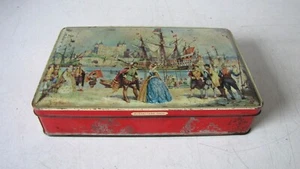 SCATOLA DI LATTA "BLUE BIRD" ELIZABETHAN DAYS - ANNI 70 VINTAGE DA COLLEZIONE - Picture 1 of 8