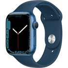 Apple Watch Series 7 GPS 45mm Blue Aluminum Case with Blue Sport Band MKN83LL/A