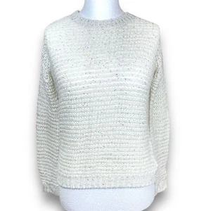 Jersey tejido grueso lentejuelas crema New Look 10 prendas de punto suéter brillante - Imagen 1 de 6