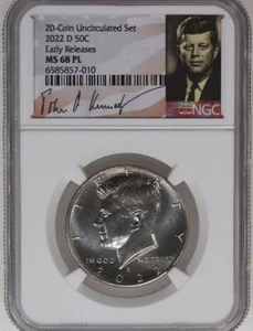 2022-D NGC MS68 PL Proof-Like JFK Kennedy Half Dollar Early Releases - Picture 1 of 3