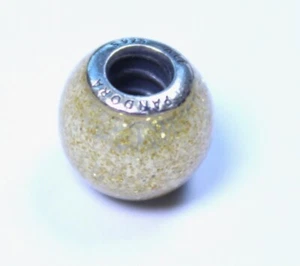 Pandora Gold Glitter Ball Charm 796327EN146 - Picture 1 of 3