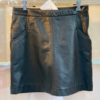 NEW KC Parker Hartstrings Girl's Faux Leather Black Skirt Size 12 NWT - Image 1 of 4