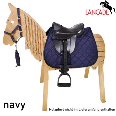 L-Sport Saddle for Small Wooden Horse with Halter + Knit Navy - Image 1 of 4