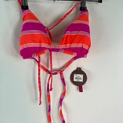 Новый SO женщин Twist спереди купальный костюм двусторонний розовый оранжевый бикини верхний размер M - Изображение 1 из 4