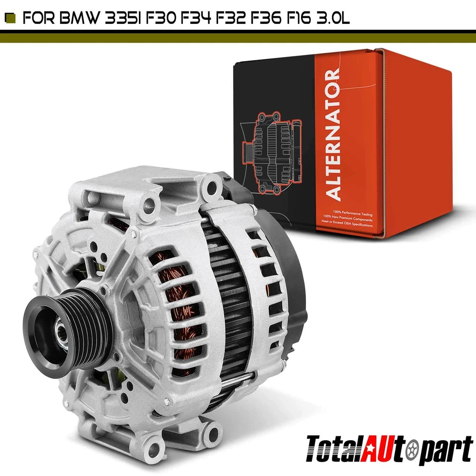 Alternador para BMW 335i 435i 535i 640i 740i 210A 12V CW polea embrague 8 ranuras Foto 1 de 4