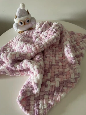 Manta bebé hinchada hecha a mano suave tierna regalo perfecto orgánico Foto 1 de 4