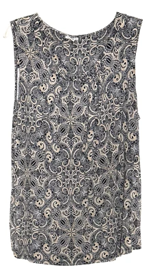 Camiseta sin mangas túnica tejida Coldwater Creek talla 2XL beige negra cachemira elegante Foto 1 de 4