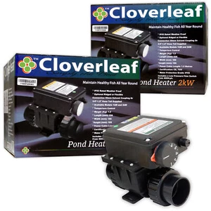 Riscalda laghetto Cloverleaf 1kW/2kW Controllo temperatura resistente alle intemperie pesce sano - Foto 1 di 5