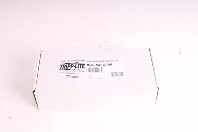 Tripp Lite N234-001-WH White Cat6 Compact Coupler RJ45 (F/F) Box of 50 - NEW - Image 1 of 3