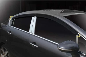 SAFE Smoke Tinted weathershields for 06/2011 ~ 2015 KIA Rio 4dr Sedan - Picture 1 of 6