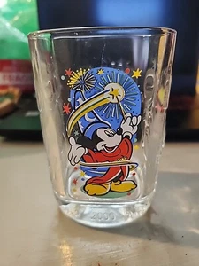 Disney World 2000 Epot Mickey Mouse Glass Square Cup, McDonalds Celebration - Picture 1 of 12