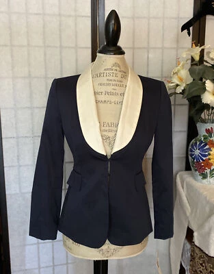 Blazer Alex Marie novo com etiquetas 2P azul marinho jaqueta de noite “Cassandra” novo com etiquetas-MSRP $139 - Imagem 1 de 4